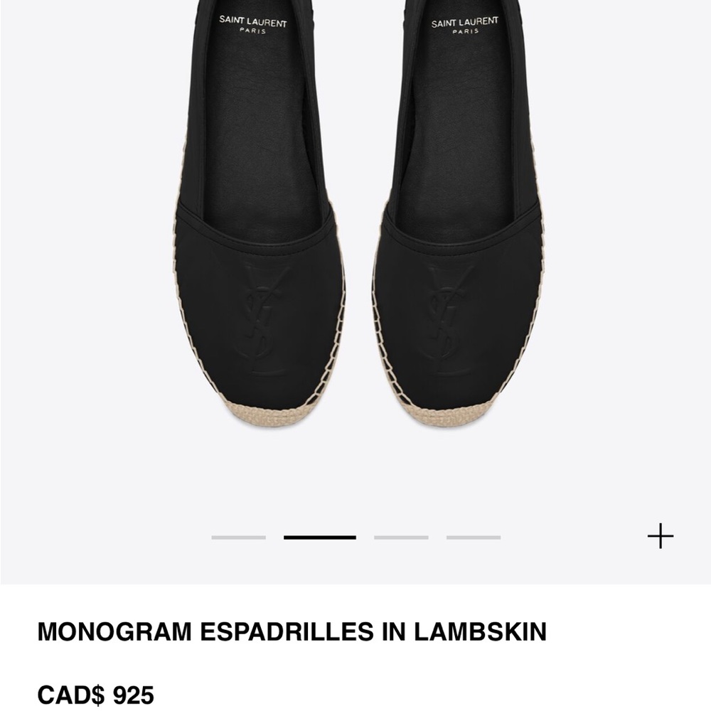 Authentic YSL Espadrilles Lambskin Size 35.5